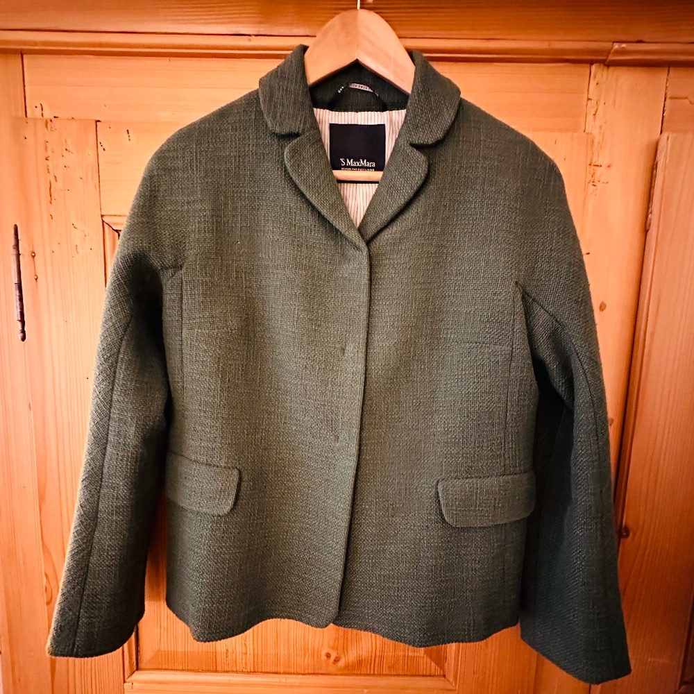 ITEM IS AVAILABLE UNTIL 9/30 - S’Max Mara green cotton jacket - Picture 2 of 6